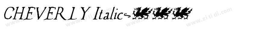 CHEVERLY Italic字体转换 CHEVERLY Italic字体转换